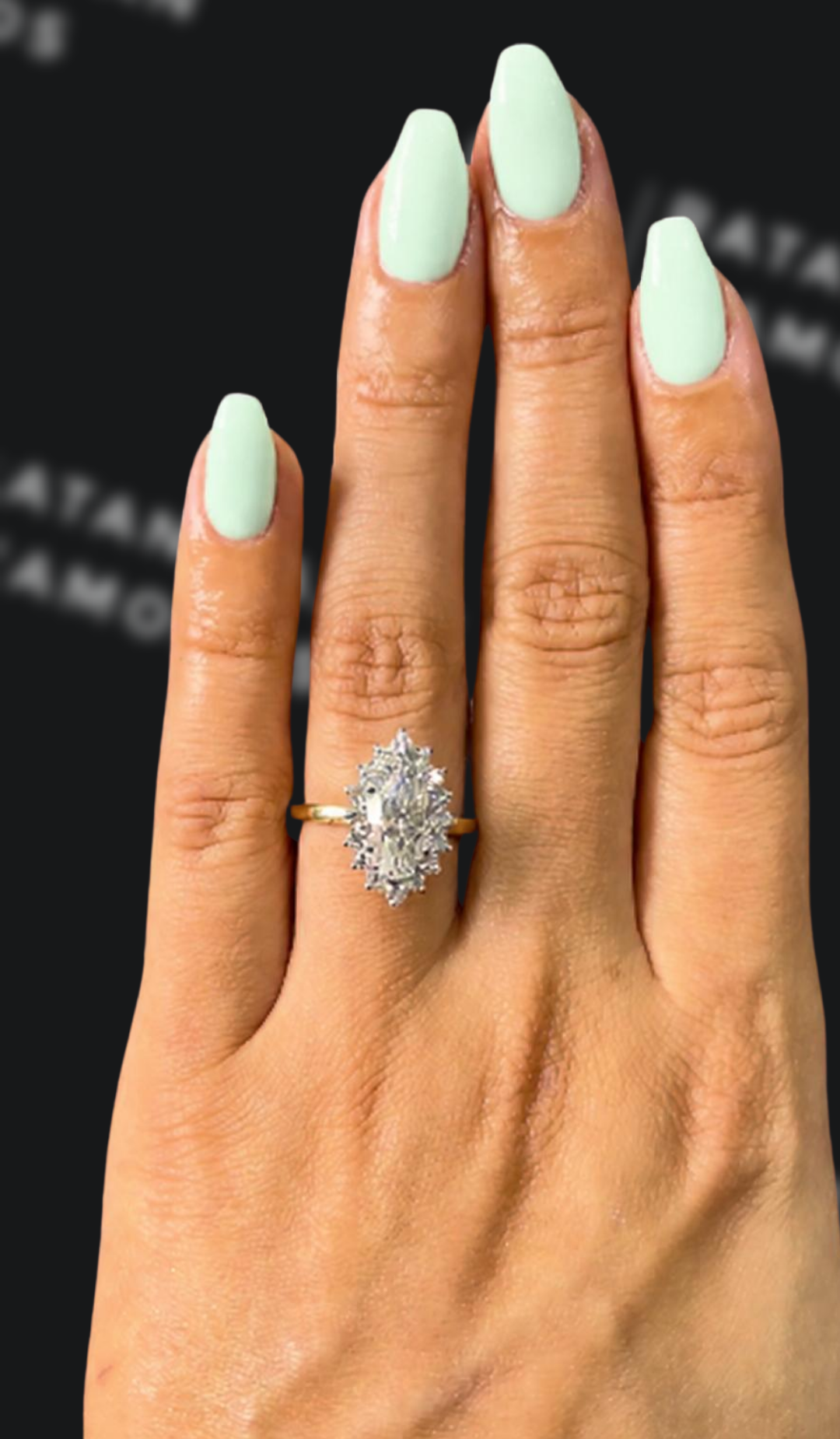 1.5 carat marquise cut natural diamond engagement ring by Ratan Sajan Diamonds Dubai