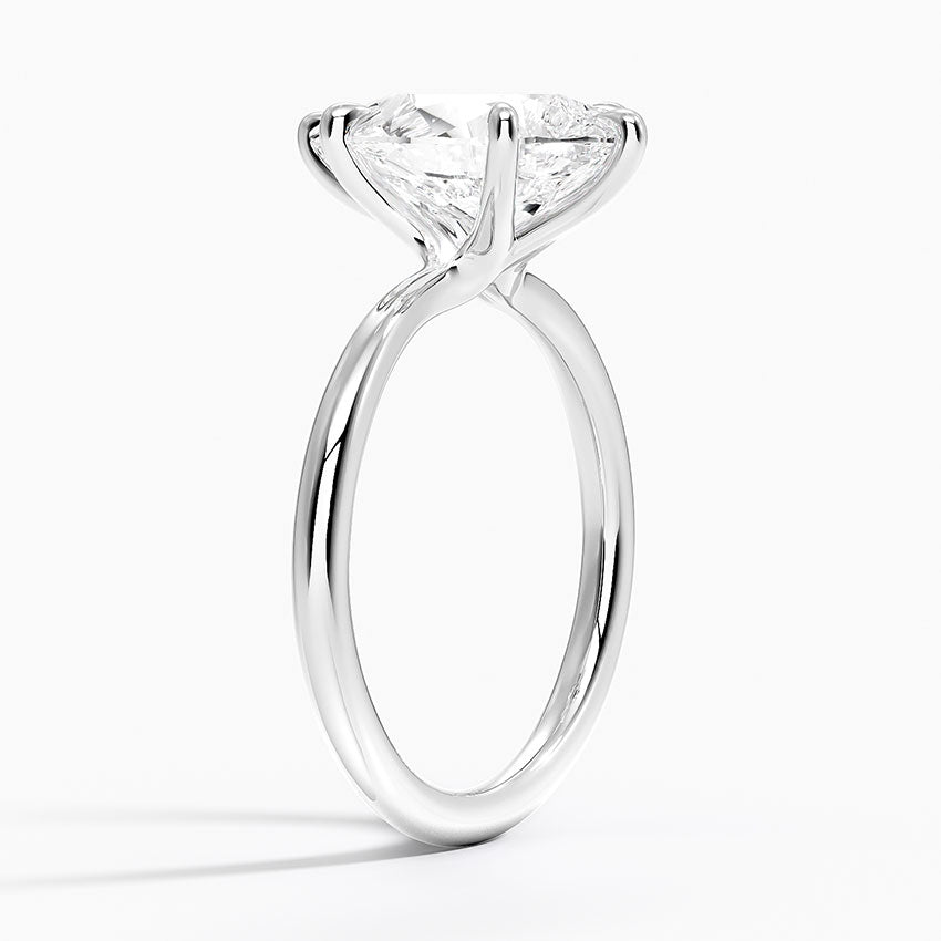 5 Carat - Pear - Natural Diamond - Solitaire Engagement Ring
