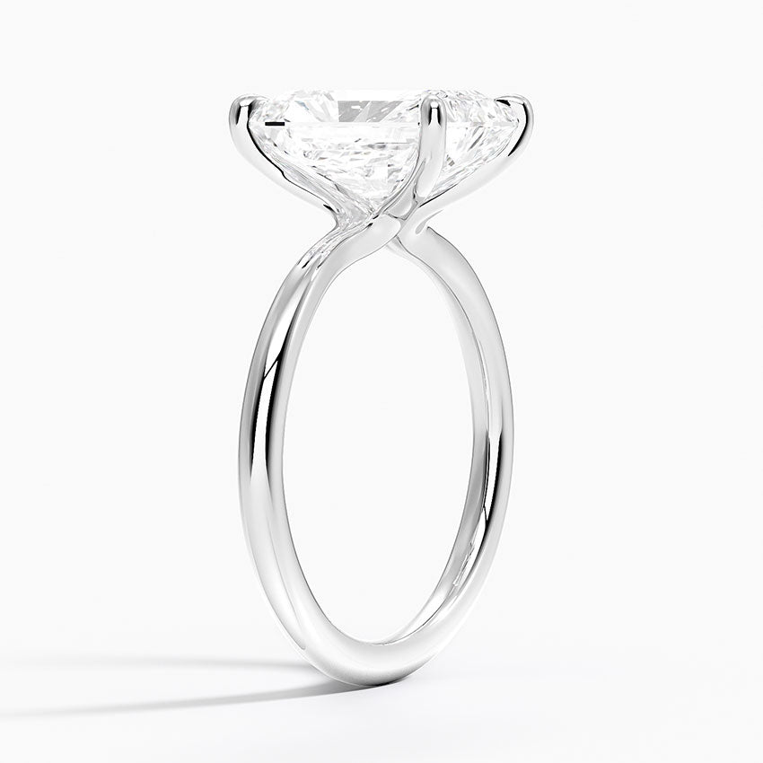 3 Carat - Long Radiant - Natural Diamond - Solitaire Engagement Ring