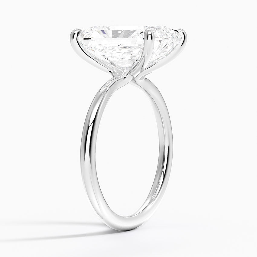 5 Carat - Long Radiant - Natural Diamond - Solitaire Engagement Ring