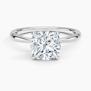 3.5 Carat - Cushion - Natural Diamond - Solitaire Engagement Ring