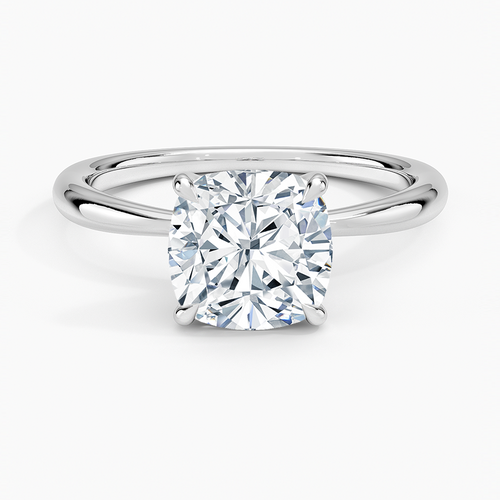 1 Carat - Cushion - Natural Diamond - Solitaire Engagement Ring