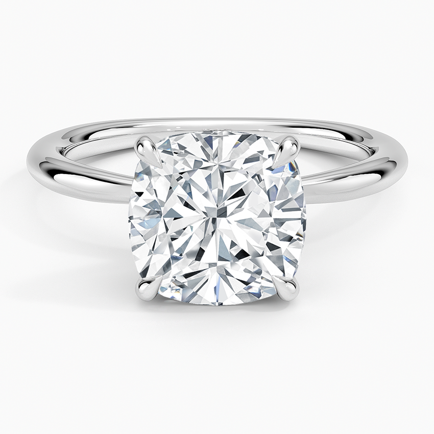 3 Carat - Cushion - Natural Diamond - Solitaire Engagement Ring