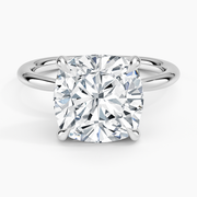 3.5 Carat - Cushion - Natural Diamond - Solitaire Engagement Ring
