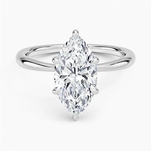 1 Carat - Marquise - Natural Diamond - Solitaire Engagement Ring