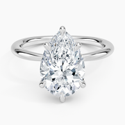 4.5 Carat - Pear - Natural Diamond - Solitaire Engagement Ring