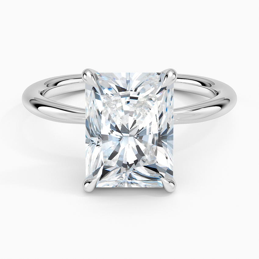 3 Carat - Long Radiant - Natural Diamond - Solitaire Engagement Ring
