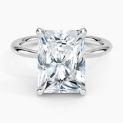 4 Carat - Long Radiant - Natural Diamond - Solitaire Engagement Ring