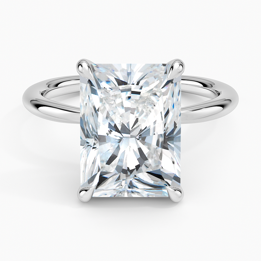 5 Carat - Long Radiant - Natural Diamond - Solitaire Engagement Ring