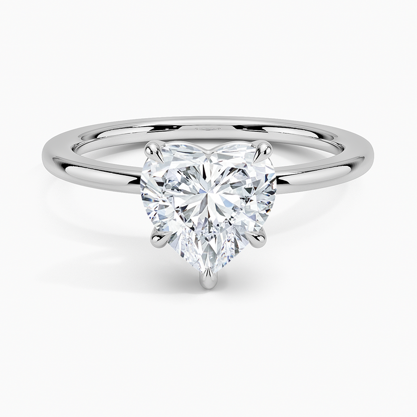 4 Carat - Heart - Natural Diamond - Solitaire Engagement Ring