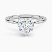 4 Carat - Heart - Natural Diamond - Solitaire Engagement Ring