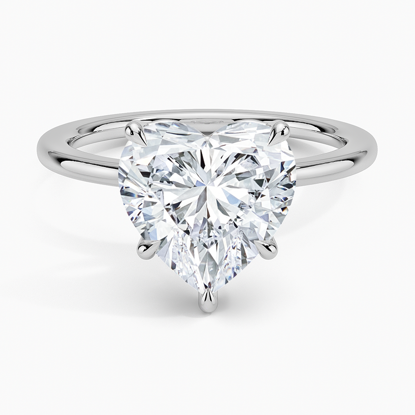 4 Carat - Heart - Natural Diamond - Solitaire Engagement Ring