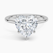 4 Carat - Heart - Natural Diamond - Solitaire Engagement Ring