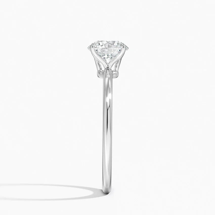 1 Carat - Long Radiant - Natural Diamond - Solitaire Engagement Ring