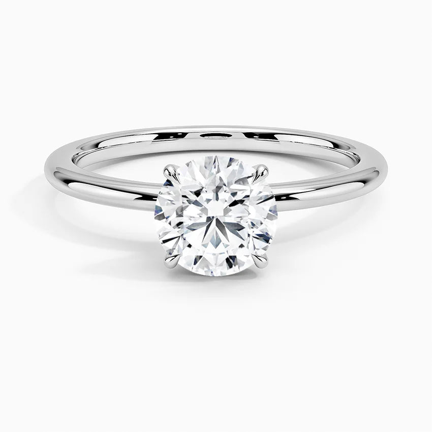 1 Carat - Long Radiant - Natural Diamond - Solitaire Engagement Ring
