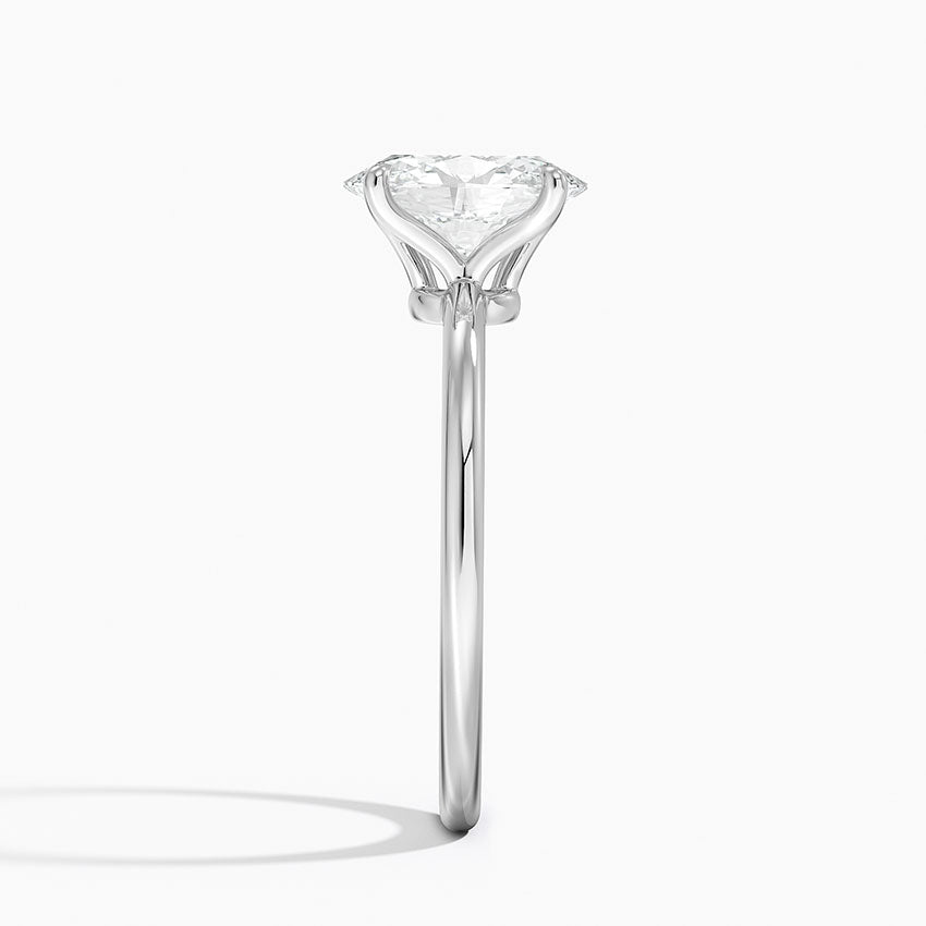 1.5 Carat - Oval - Natural Diamond - Solitaire Engagement Ring