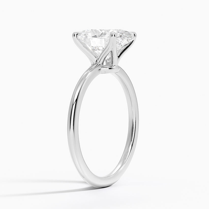 2.5 Carat - Oval - Natural Diamond - Solitaire Engagement Ring