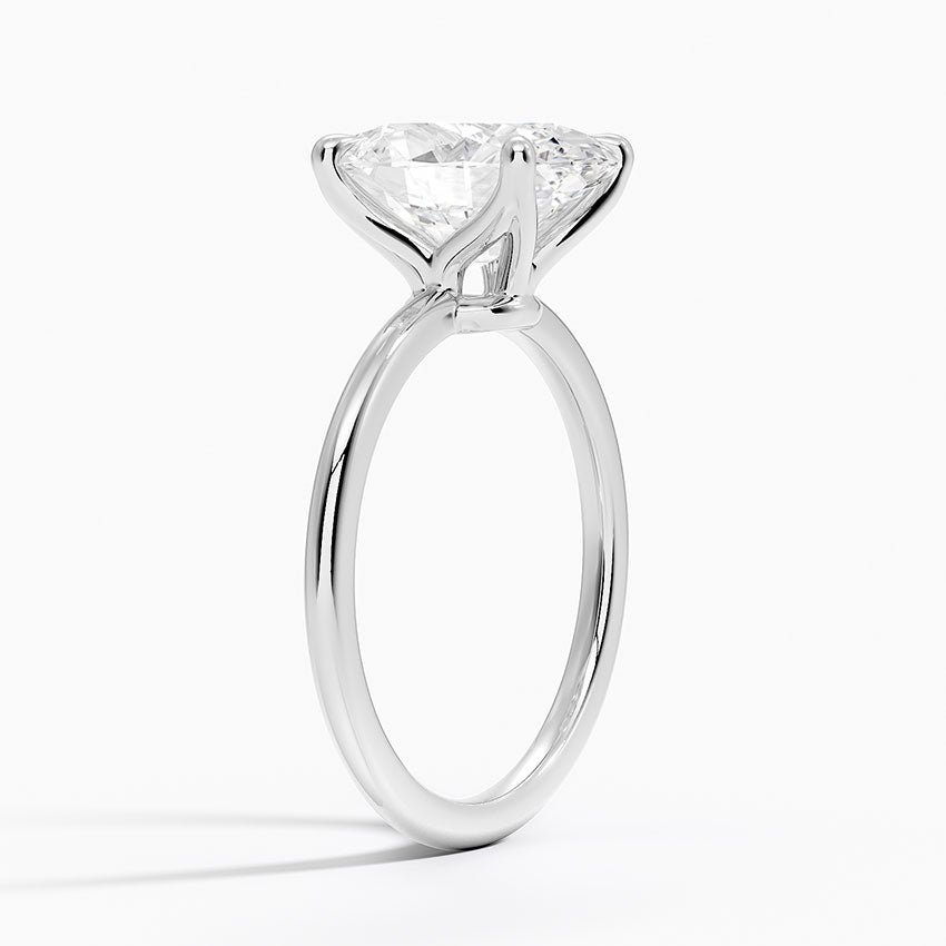 3.5 Carat - Oval - Natural Diamond - Solitaire Engagement Ring