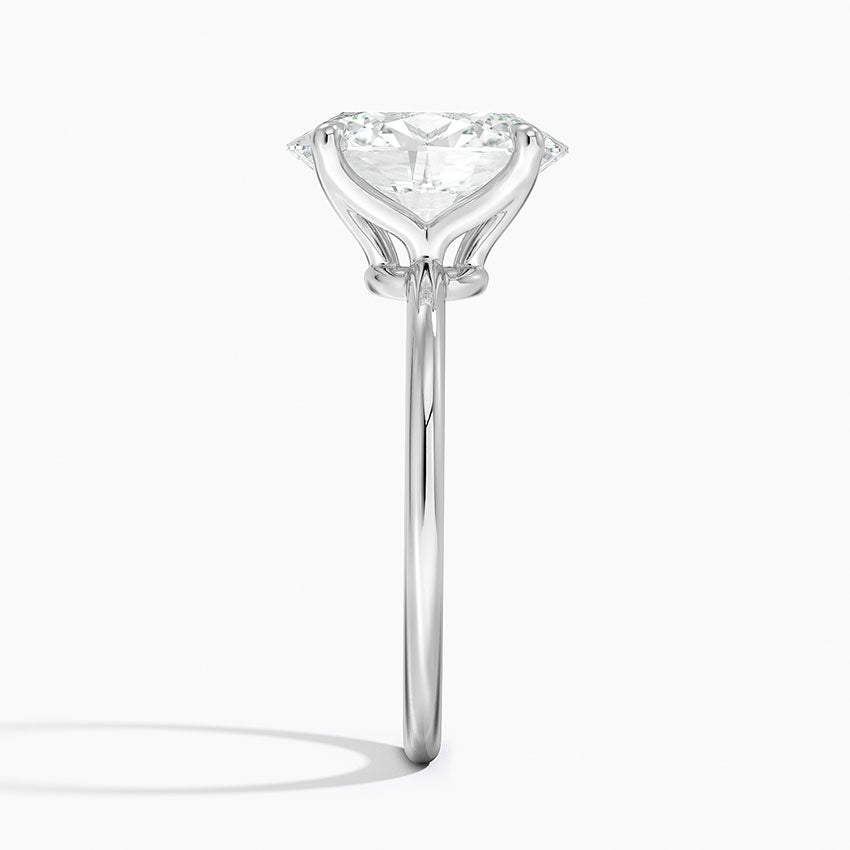 3.5 Carat - Oval - Natural Diamond - Solitaire Engagement Ring