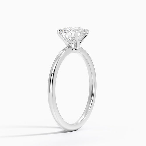 1 Carat - Round - Natural Diamond - Solitaire Engagement Ring