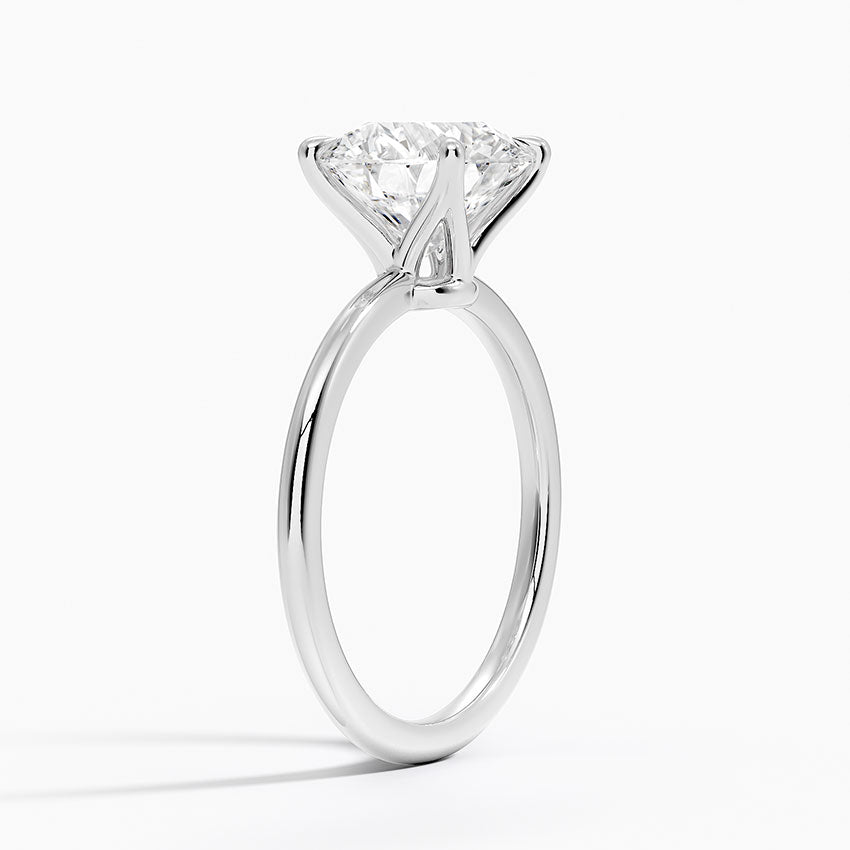 2.5 Carat - Round - Natural Diamond - Solitaire Engagement Ring