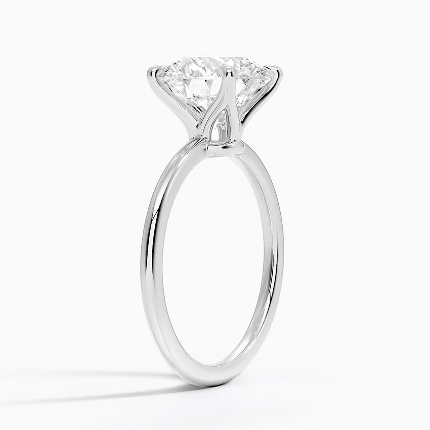 3.5 Carat - Round - Natural Diamond - Solitaire Engagement Ring