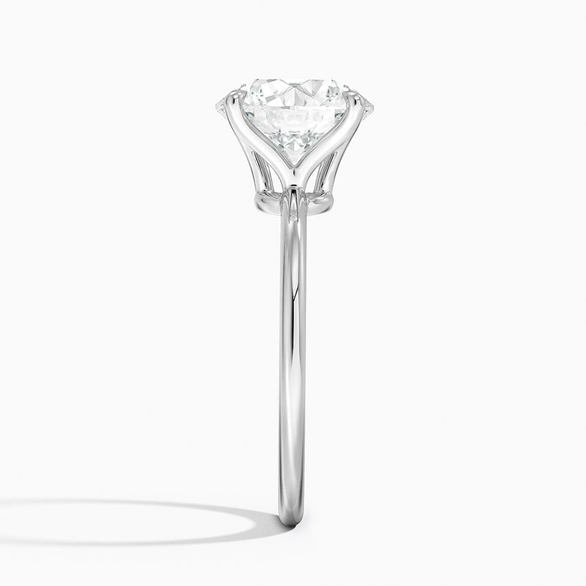 3.5 Carat - Round - Natural Diamond - Solitaire Engagement Ring