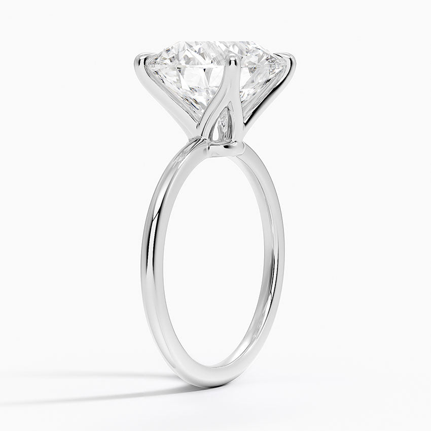 5 Carat - Round - Natural Diamond - Solitaire Engagement Ring