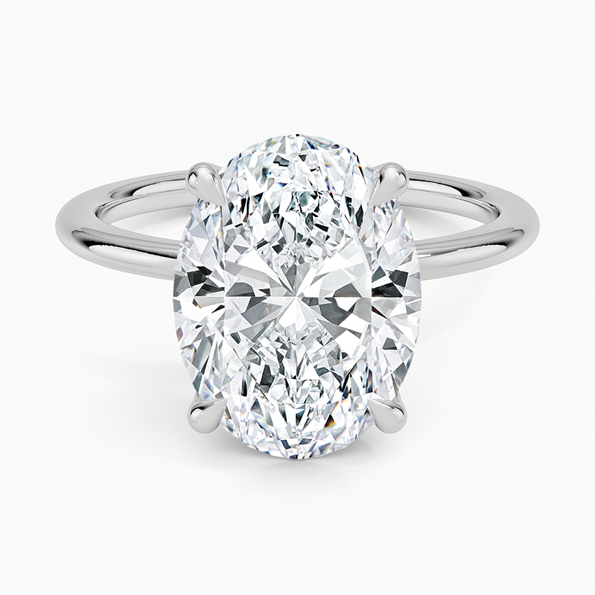 4.5 Carat - Oval - Natural Diamond - Solitaire Engagement Ring
