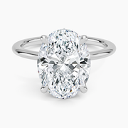 4.5 Carat - Oval - Natural Diamond - Solitaire Engagement Ring