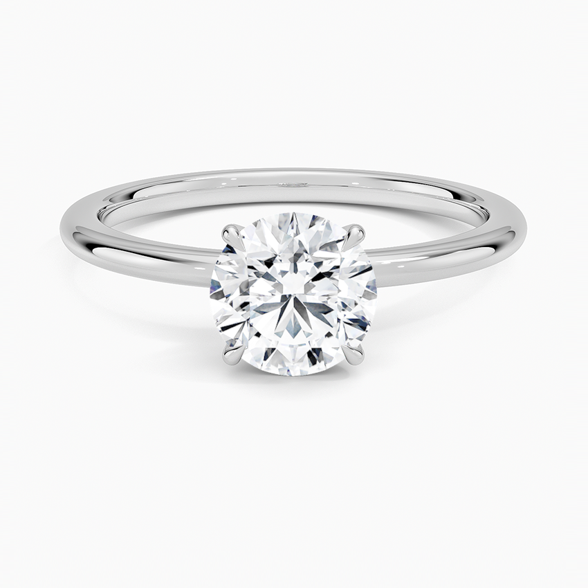 1.5 Carat - Round - Natural Diamond - Solitaire Engagement Ring