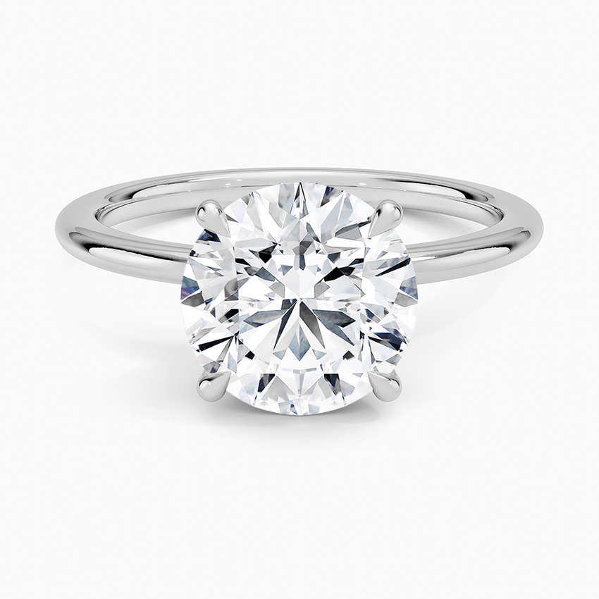 2.5 Carat - Round - Natural Diamond - Solitaire Engagement Ring