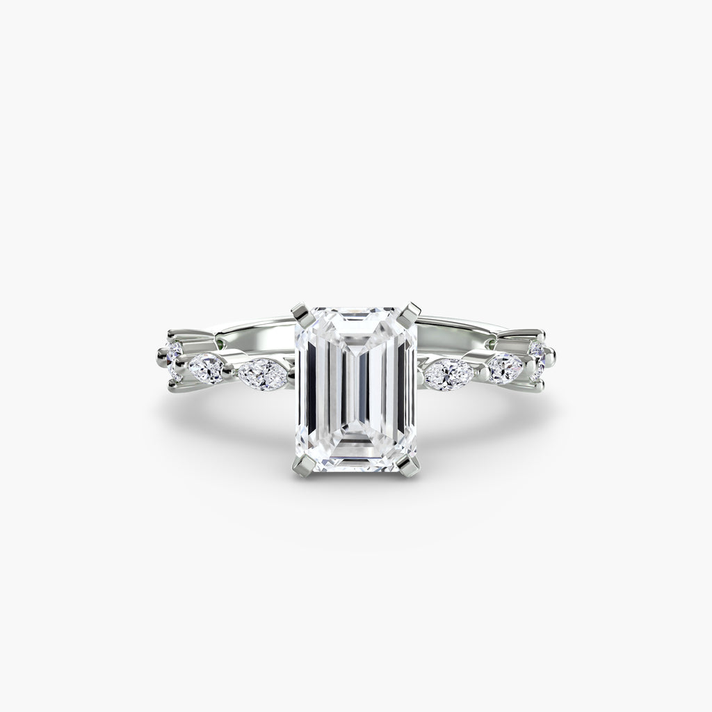 Solitaire with Eternity Pavé