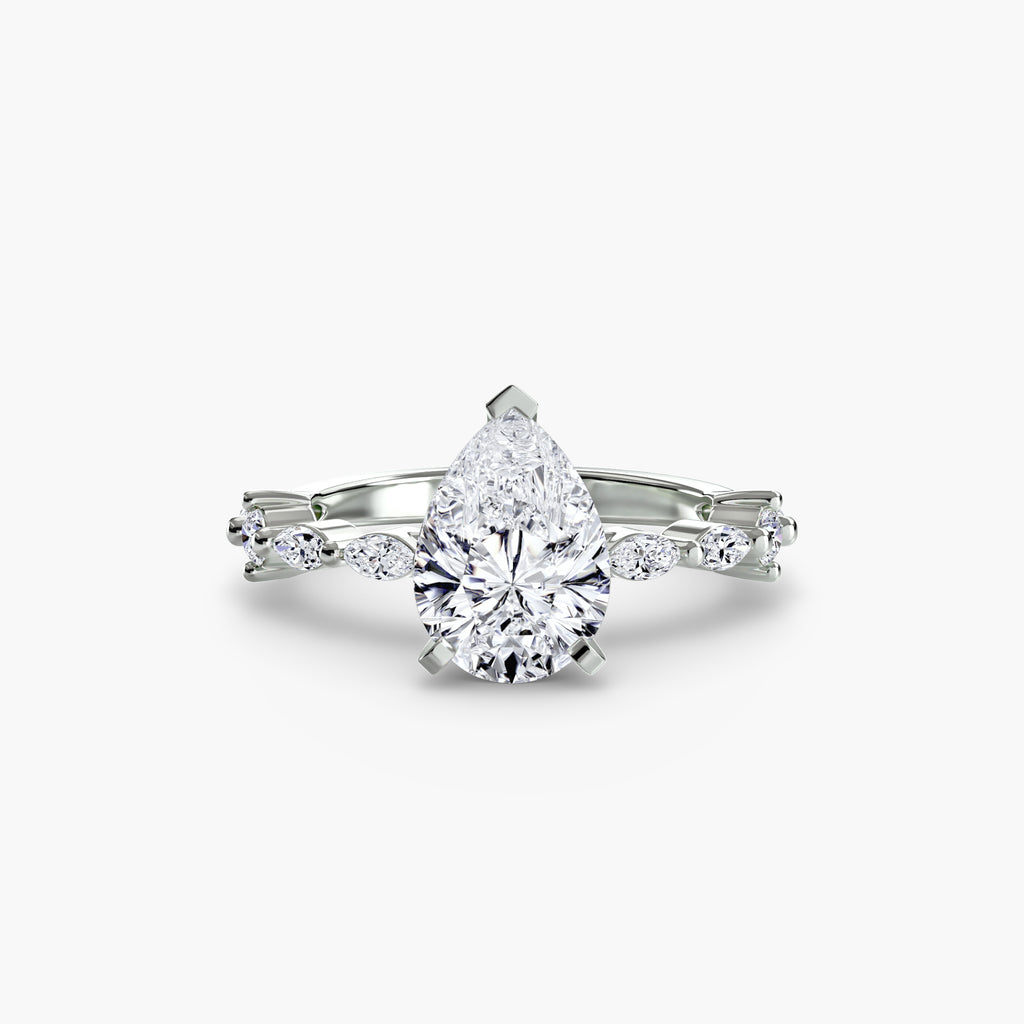 Solitaire with Eternity Pavé