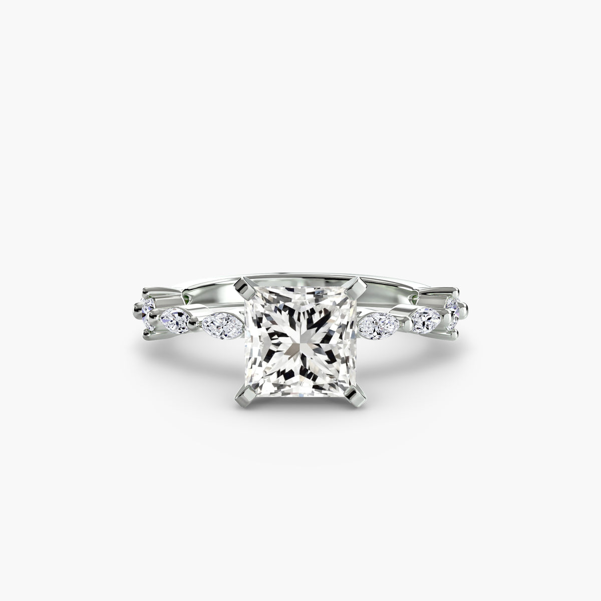 Solitaire with Eternity Pavé