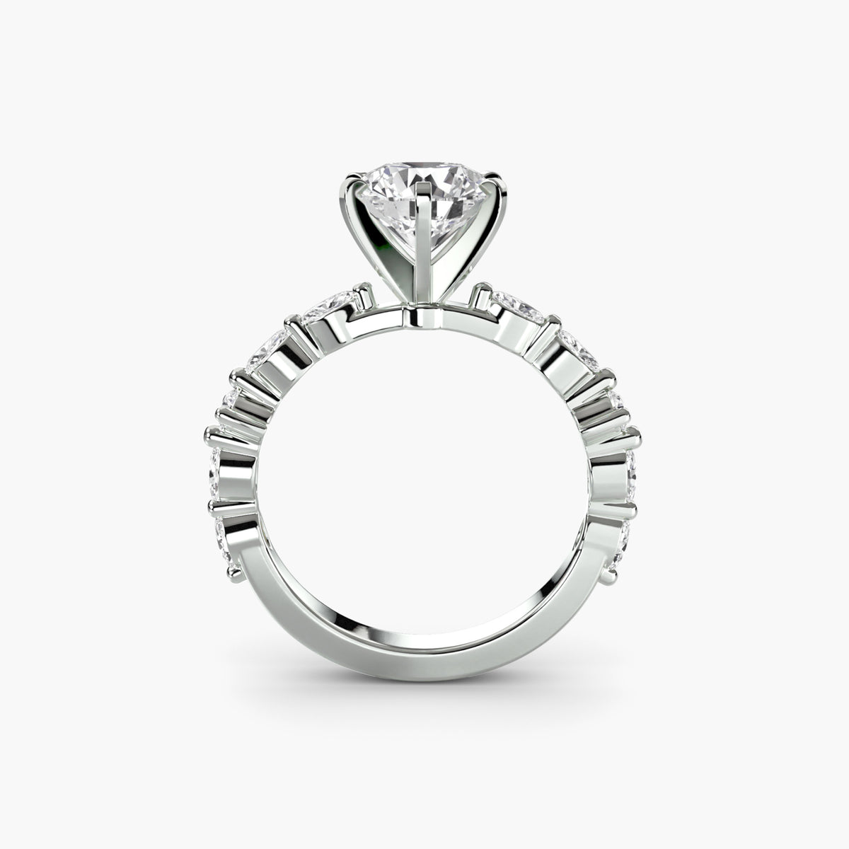 Solitaire with Eternity Pavé