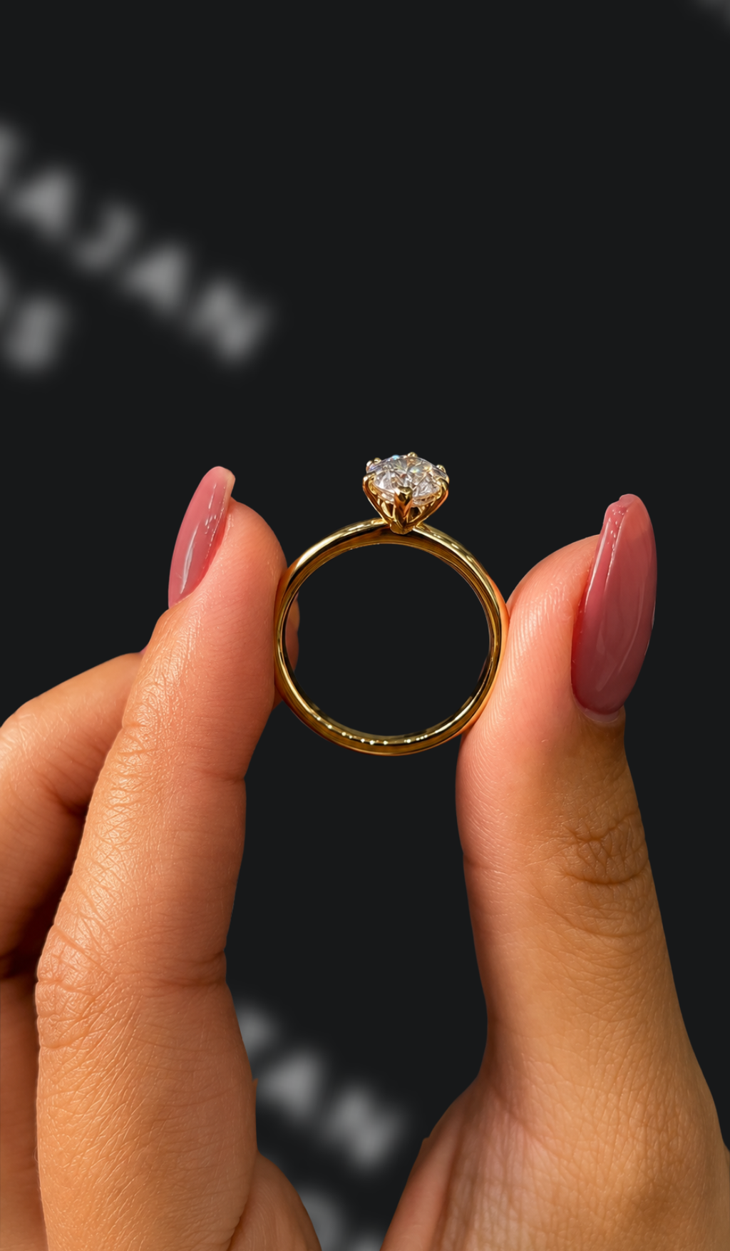 2 carat marquise cut natural diamond engagement ring by Ratan Sajan Diamonds Dubai