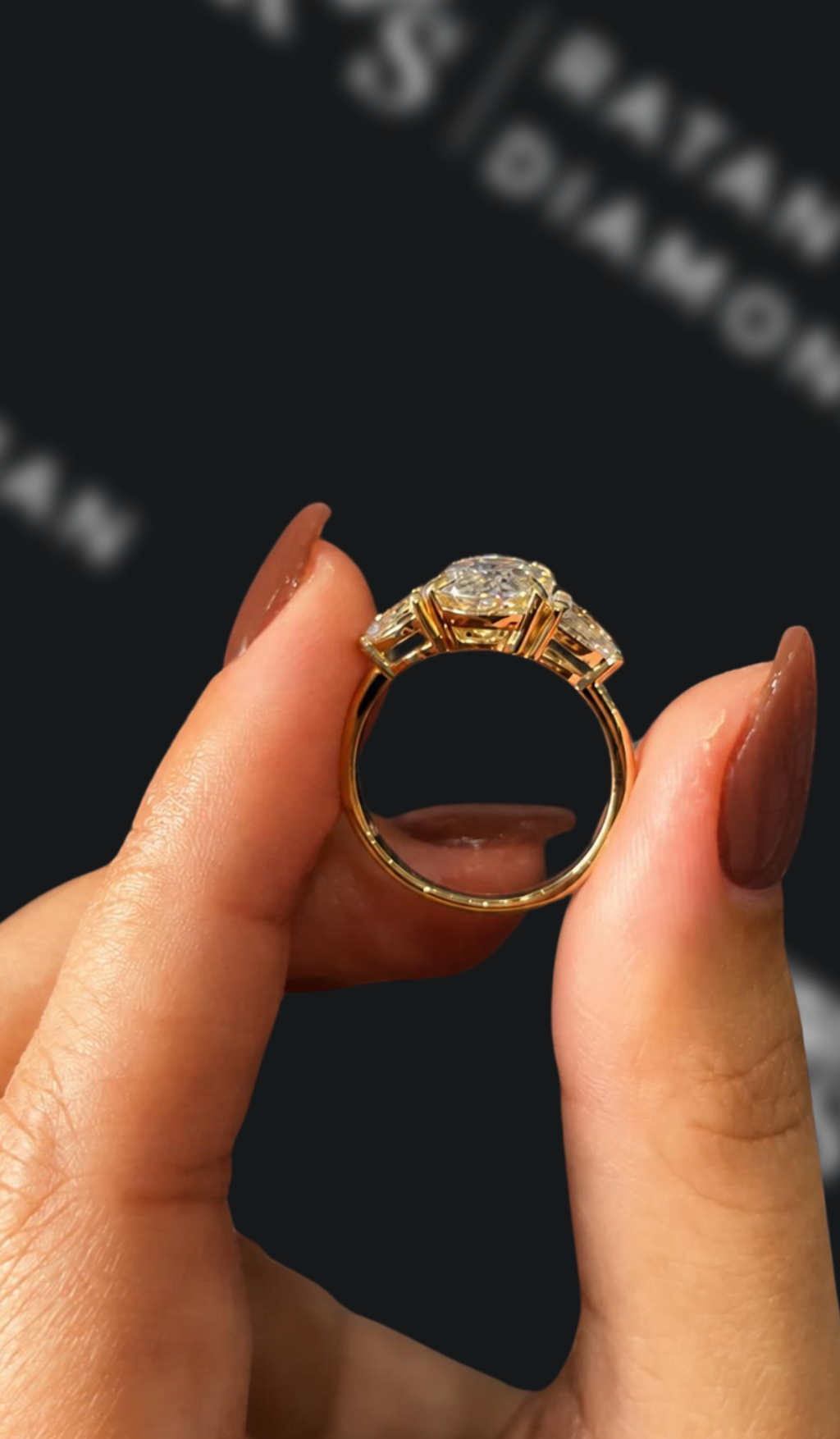 4 carat round brilliant natural diamond engagement ring by Ratan Sajan Diamonds Dubai
