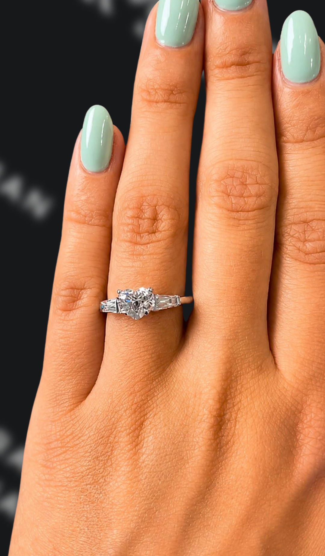 1 carat heart shaped natural diamond engagement ring by Ratan Sajan Diamonds Dubai