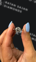 1.5 carat round brilliant natural diamond engagement ring by Ratan Sajan Diamonds Dubai