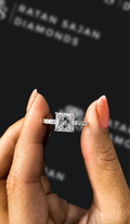 2.5 carat princess cut natural diamond engagement ring by Ratan Sajan Diamonds Dubai