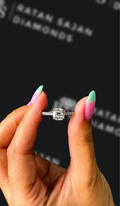 1 carat cushion cut natural diamond engagement ring by Ratan Sajan Diamonds Dubai