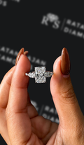 2.5 carat radiant cut natural diamond engagement ring by Ratan Sajan Diamonds Dubai