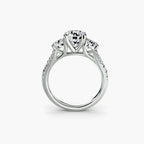 Three-Stone with Pavé Band 3