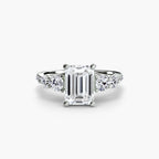 Five Stone Ring with Pavé Band