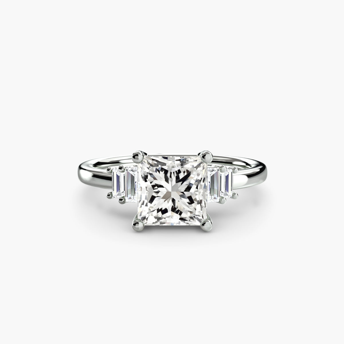 Baguette Accent Solitaire