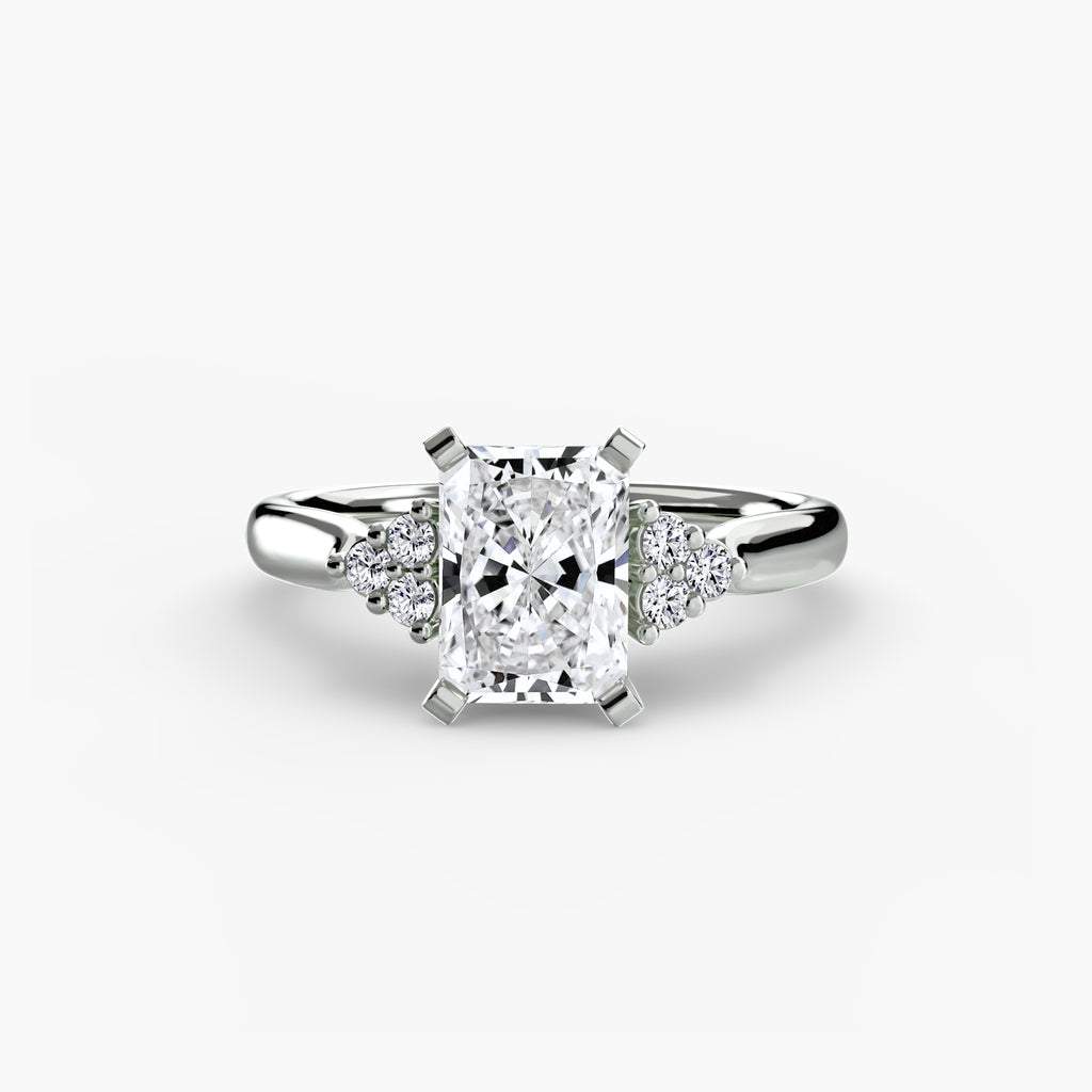 Solitaire with Cluster Shoulders 2