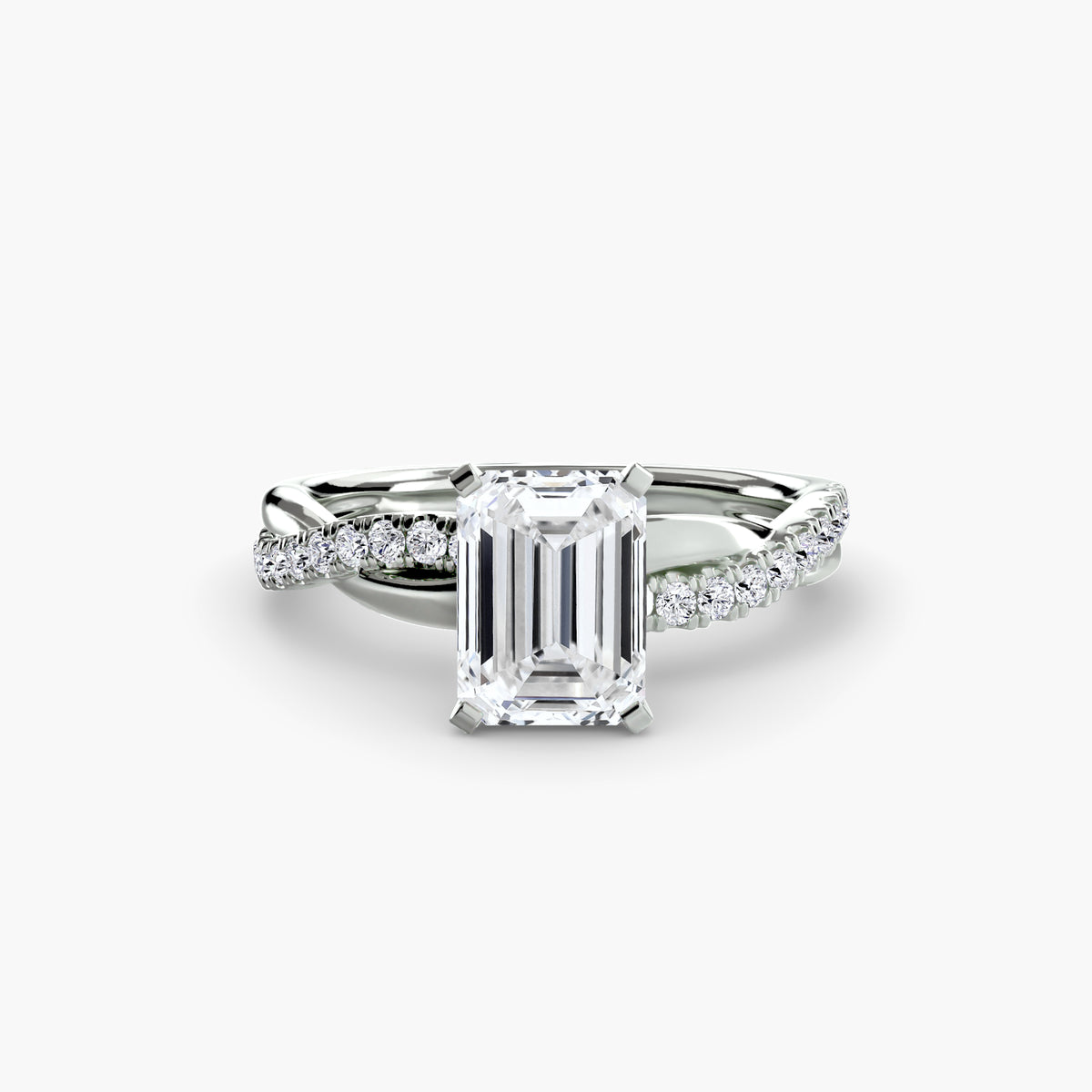 The Emerald Twist Pavé Ring