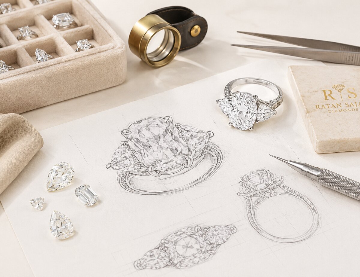 Master jeweller handcrafting high jewellery at the Ratan Sajan atelier