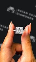 3 carat princess cut natural diamond engagement ring by Ratan Sajan Diamonds Dubai